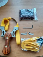 Tirachinas de acero inoxidable para caza potente, honda de cuero plano y madera maciza de alta precisión para exteriores y competición