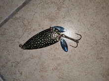 Goture 1PC Fishing Lure Metal Spoon Spinnerbait Double Rotating Hard Artificial Baits