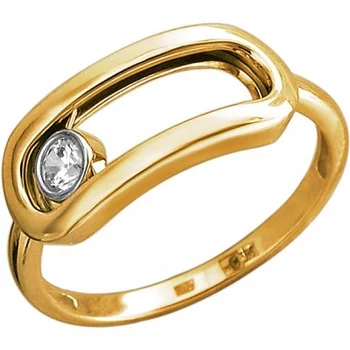 

Esthete ring with 1 cubic zirconia in Yellow Gold