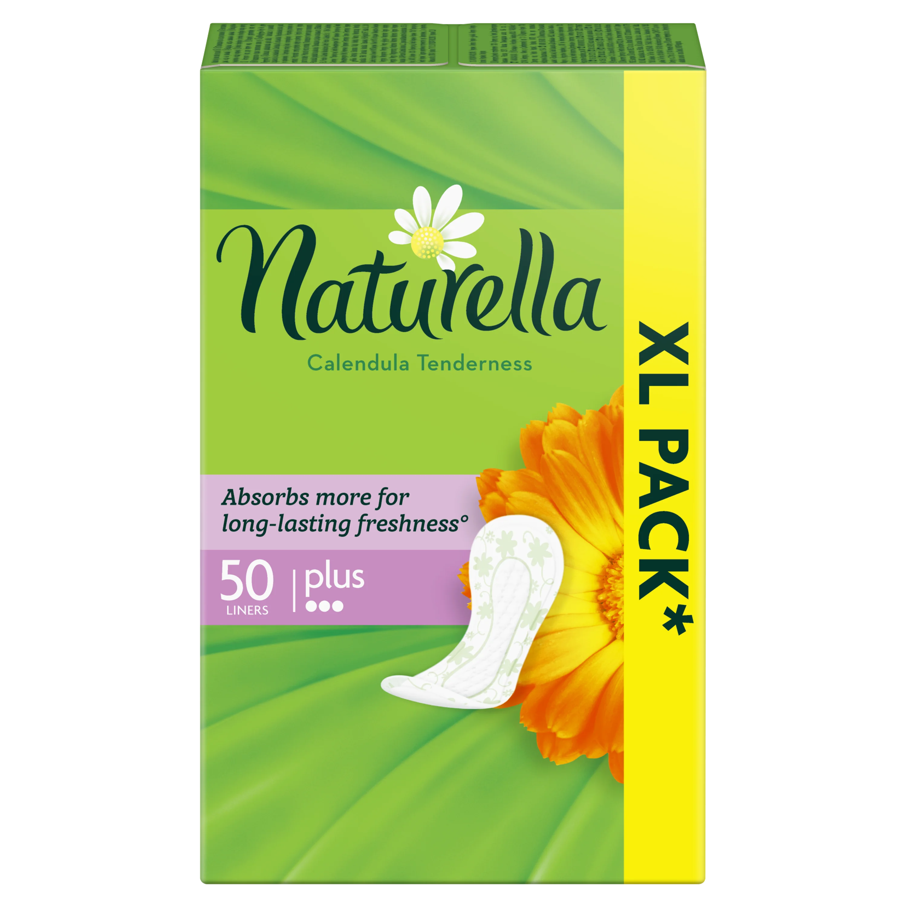 Женские ароматизированные ежедневные прокладки NATURELLA Calendula Tenderness Plus(с ароматом календулы), 50 шт