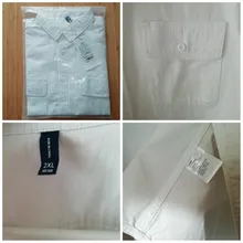 Camisa de manga larga para hombre, Camisa de algodón puro estilo Retro abotonada GA-Z102