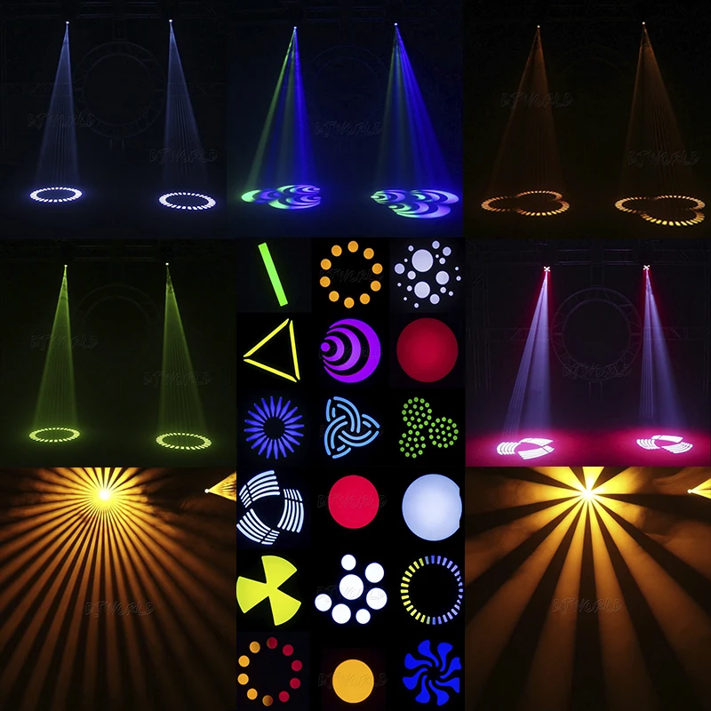 DJworld Led 4x10 Вт RGBW 4в1 движущаяся головка 100 Вт точечное освещение мойка гобо сценическое освещение DMX/USB обновление для дискотеки клуба домашние вечерние DJ