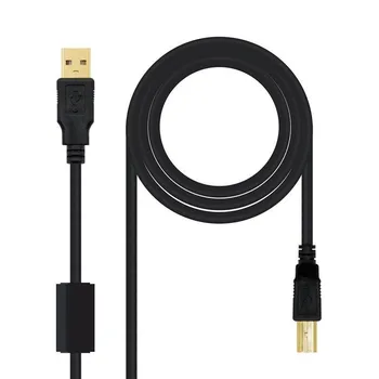 

Cable usb 2.0 nanocable 10.01.1202 - conectores a/m-b/m - con ferrita - 2m - negro