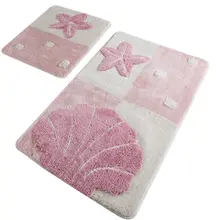 Коврики для ванной, Нескользящие, Противоскользящие коврики, противоскользящие, противоскользящие, морская звезда, розовый, 2'Li набор, 60X100 Cm-50X60 см