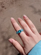 HUANZHI-Conjunto de anillos redondos de resina acrílica para mujer, colorido cuadrado geométrico, con diamantes de imitación, regalo de fiesta, 2021