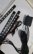 Tira de luces LED RGB para decoración de coche, luz de ambiente Interior con USB, Control remoto inalámbrico de música, múltiples modos