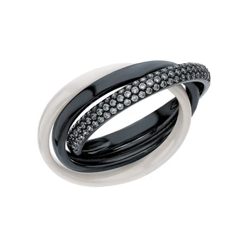 

Silver ring with ceramics and cubic zirconia sunlight sample 925