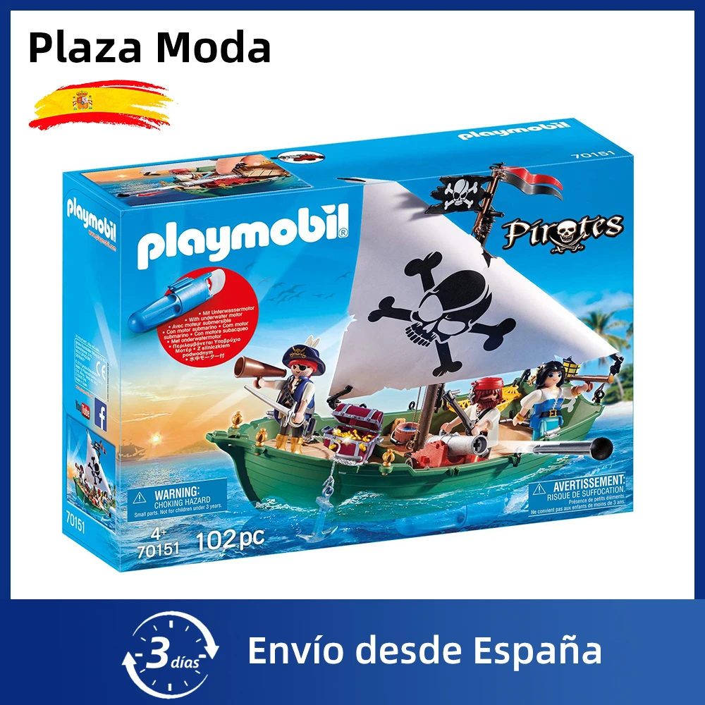 Playmobil Pirates Barco Pirata Calavera Escondite Pirata Bastión Cañón  Figuras de Juguete Envío desde España|Bloques| - AliExpress