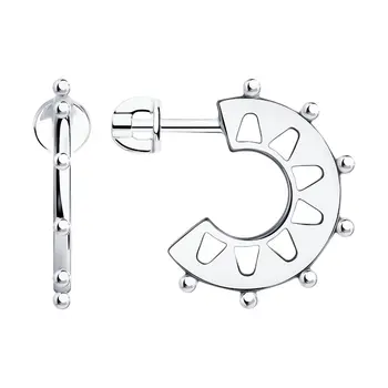 

Sokolov silver drop earrings, fashion jewelry, 925, women's male, long earrings