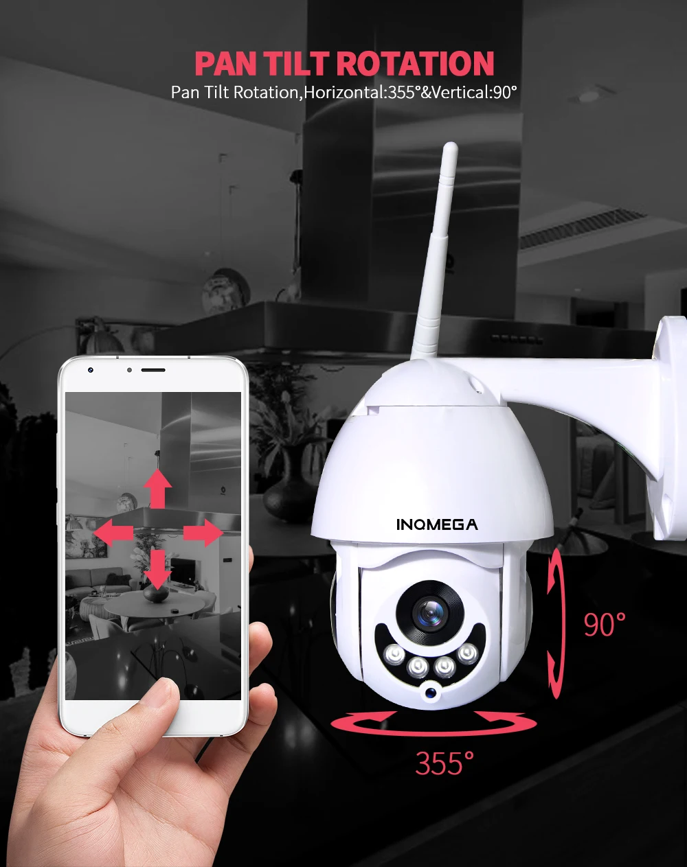 INQMEGA 1080P HD PTZ IP камера wi-fi-камера для использования на улице супер скоростная купольная CCTV Камера Безопасности s onvif-камера P2P APP XM
