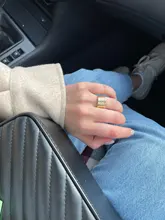 Foxanry-Anillos minimalistas de compromiso de Plata de Ley 925, chapado en oro francés, joyería geométrica multicapa para novia, regalos