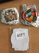 10/30/50/100 unids/pack Anime ataque en Titán pegatinas de grafiti para ordenador portátil de ordenador de monopatín Calcomanía para equipajes juguete