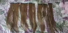 Leeons-extensiones de cabello con Clip 6H/613 #, conjunto de 6 unidades, 16 pinzas, cabeza completa, 55Cm, postizos de fibra sintética recta