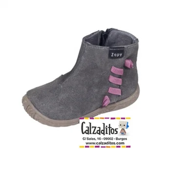 

Leather ankle boots gray suede with rubber through, Dobsons.com