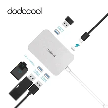 Dodotool 6-in-1 взаимный обмен данными между компьютером и периферийными устройствами C концентратор сплав Многофункциональный usb-хаб с Тип-C Мощность доставки USB 3,0 концентратор Тип C концентратор для huawei P20 pro
