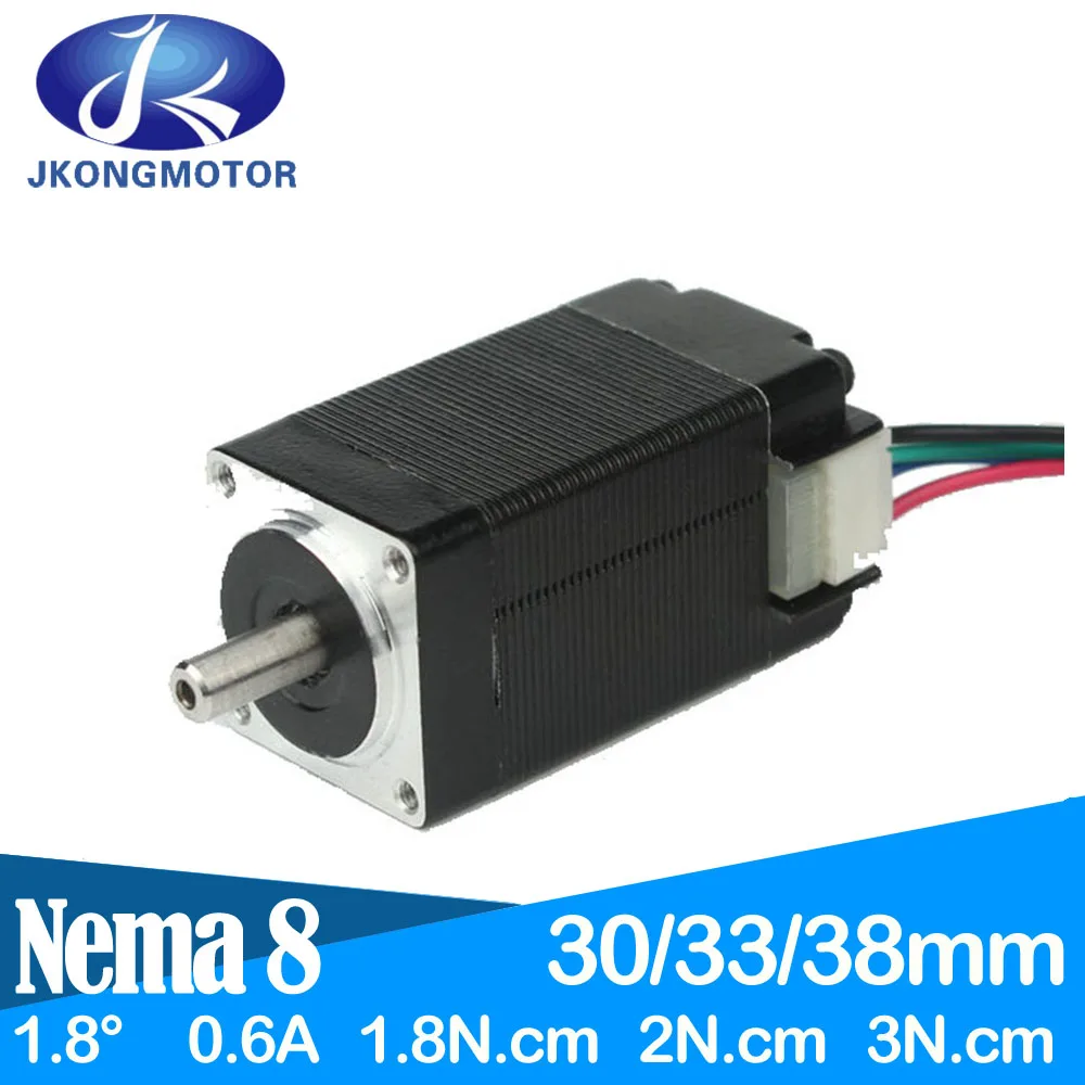 Jkongmotor Motor de Passo Nema8 Motor de Passo de 20-motor para Instrumento de Entalhe 06a Ncm 2n. cm 3n. cm 20 mm