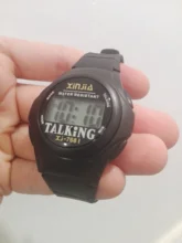 XINJIA-Reloj parlante para mujeres y hombres ciegos, pulsera de deporte informal para personas mayores o con discapacidad visible, con nuevo modo digital para dar el tiempo en italiano, árabe, ruso y coreano