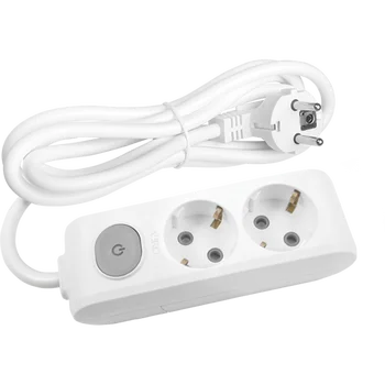 

PnpnElectrıc Viko White With 2 Switches and Grounded Terminals Child Protection Group Socket 5mt 1P + N + GND plastic Portable Use