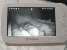 HeimVision-Monitor de bebé HMB33MQ, pantalla LCD de 5 pulgadas, 1080P, visión nocturna, 360 °, PTZ, mando a distancia, Audio de 2 vías, VOX, grabación de cuna, soporte para tarjeta SD