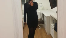 Short-Dress Wear Tight Long-Sleeve High-Collar Sexy Black Mini Sports Womens Summer