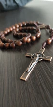 Chain Necklace Jewelry Rosary-Bead Woven-Rope Cross-Pendant Christ Religious Orthodox