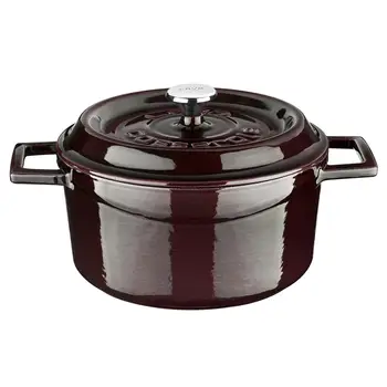 

20 cm Enameled Cast Iron Dutch Oven with Lid 2,97 Quart Lava Round Casserole Enameled Dutch Oven Diameter: 20 cm 7.87 in Capaci