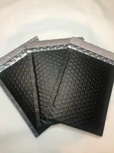 Sobres de papel con burbujas negras mate, bolsa de correo acolchada, para mensajería con espuma de autosellado, impermeables, 5 tamaños disponibles, negro, 100 unidades