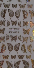 Foils Decorations Adhesive-Sliders Wraps Nail-Transfer-Decals Holographic Butterfly Colorful