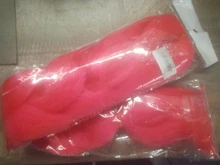 Pelo trenzado sintético 100g 24 pulgadas Single Color degradado verde amarillo Rosa rubia trenza extensión de pelo giro Jumbo MUMUPI