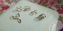 Yobest 5 unids/set 2019, pendientes a la moda con forma de hoja dorada, pendientes con Clip para oreja, pendientes para mujeres trepadoras sin Piercing, pendientes falsos de cartílago