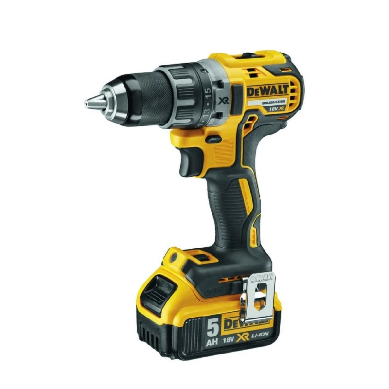 Дрель-шуруповерт аккумуляторная DeWalt DCD791P2 (2 скорости, подсветка рабочей зоны, индикатор заряда)