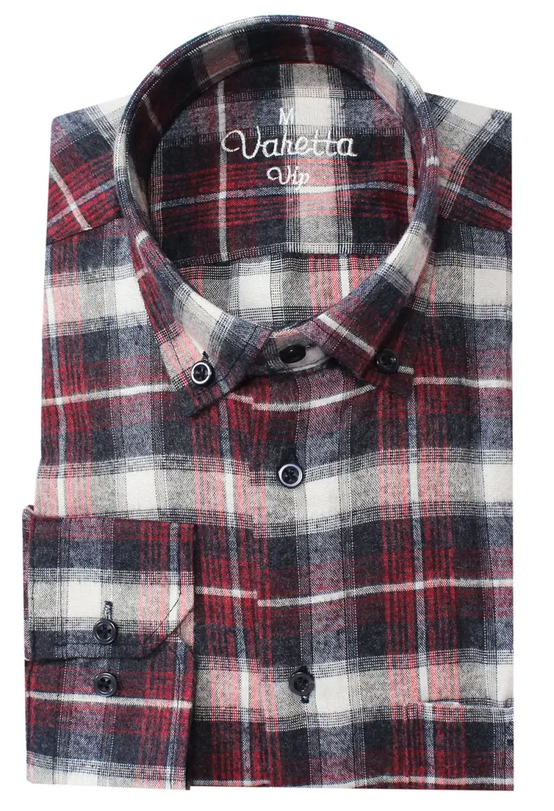 men casual red plaid mens shirts 