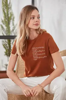 

Trendyol Printed Basic Knitted T-Shirt TWOSS20TS0070