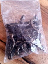 10 Uds. De cierre de Metal con gancho, cerrojo decorativo con tornillos, accesorios de hebilla con tornillos, pequeños y antiguos para mejorar el hogar