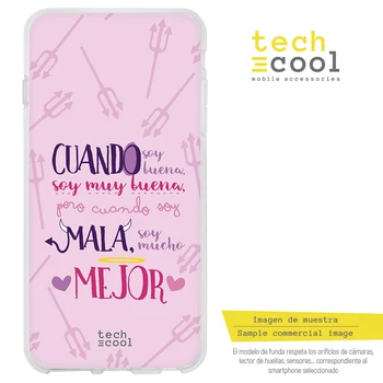 

FunnyTech®Silicone Case Skin cover for Nokia 2.2 L Phrase funny "When I'm good" Pink background