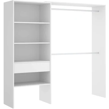 

Dressing 3 white clothing storage shelving + Cajon, dimensions: High: 187 cm x bottom: 40 cm x width: 160 cm