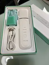 ANLAN-Limpiador ultrasónico facial de 45ºC, depurador ultrasónico por calor,45ºC, pala eléctrica exfoliante, cuidado térmico de la piel facial, limpiador de poros, estiramiento