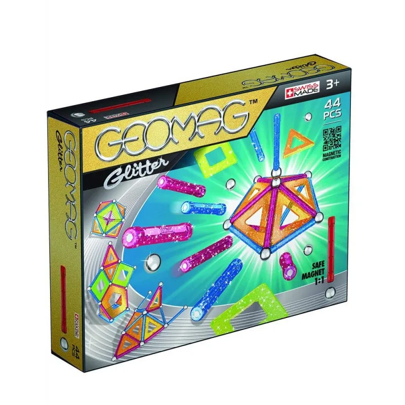 Glitter 44 Pieces Geomag Construction Set