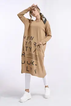 

Newyork Patterned Knitted Dress for Winter Fall for Woman Girl Fashion Dress