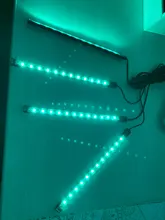 Lámpara led ambiental para coche, luces decorativas para interior, control remoto inalámbrico de música, múltiples modos
