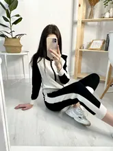 Tracksuits Women Cardigan Sweater Waist-Pants Spring Two-Piece-Sets Knitted White Fashion