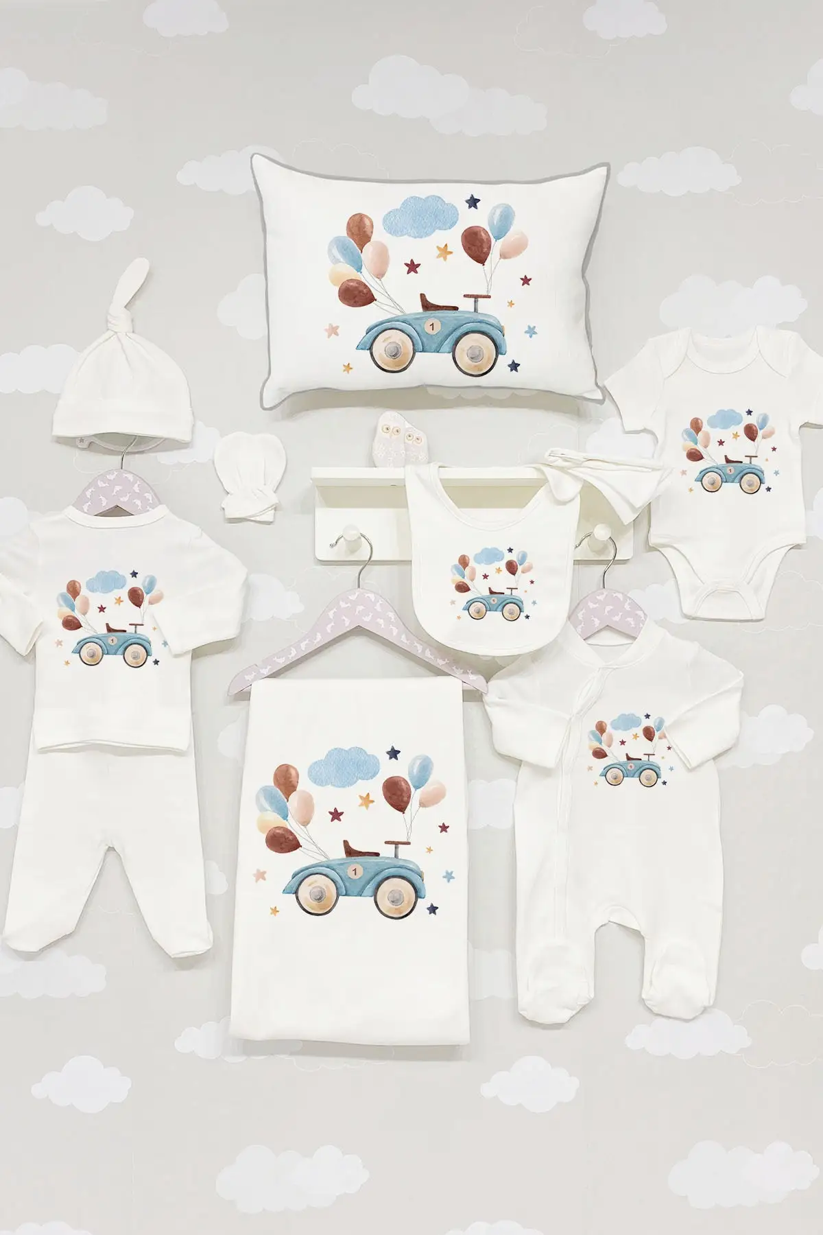 

10 PIECES NEWBORN SET - TAKE ME HOME SET - ORGANIC COTTON - BABY BOY