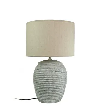 

TABLE LAMP HORIZONTAL STRIPES GRAY PICKLING SCREEN NOT INCLUDED 37X58