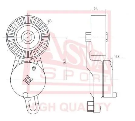 Натяжитель поликлинового ремня ASVA TYBT-003