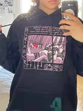 Sudaderas con capucha de Hunter X Hunter para mujer, jerséis, sudaderas con capucha, Killua Zoldyck, estampado de ojo del diablo, Sudadera con capucha de Anime, Tops
