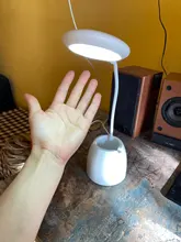 Pen-Holder Desk-Lamp Book Read-Light Dimming Bedside Home-Decor Pink Eye-Protect Touch