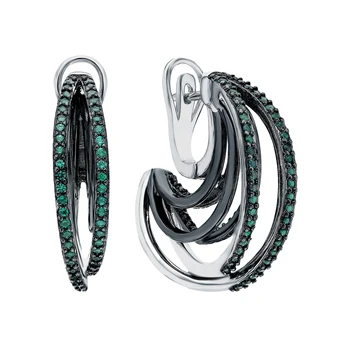 

Silver earrings with cubic zirconia sunlight sample 925