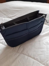 Bolsa organizadora portátil multifunción para mujer, bolso con compartimiento de viaje, con cremallera Simple, para cosméticos, novedad