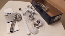 Shower Faucet Spray-Painting Bathroom-Tap Brass Frap White Outlet Body-Surface