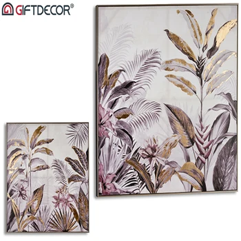 

Canvas Gift Decor (102 x 4,5 x 102 cm) Golden Silver